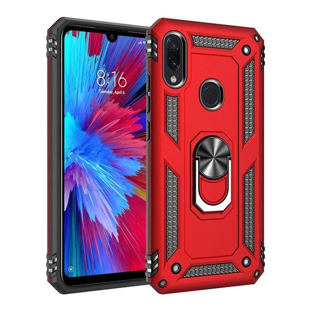 Shockproof Armor Phone Case For Huawei P30 Pro / P30 / P30 Lite Luxury Rugged Magnetic Ring Holder Kickstand Hard Plastic + TPU Protective Casing Cover