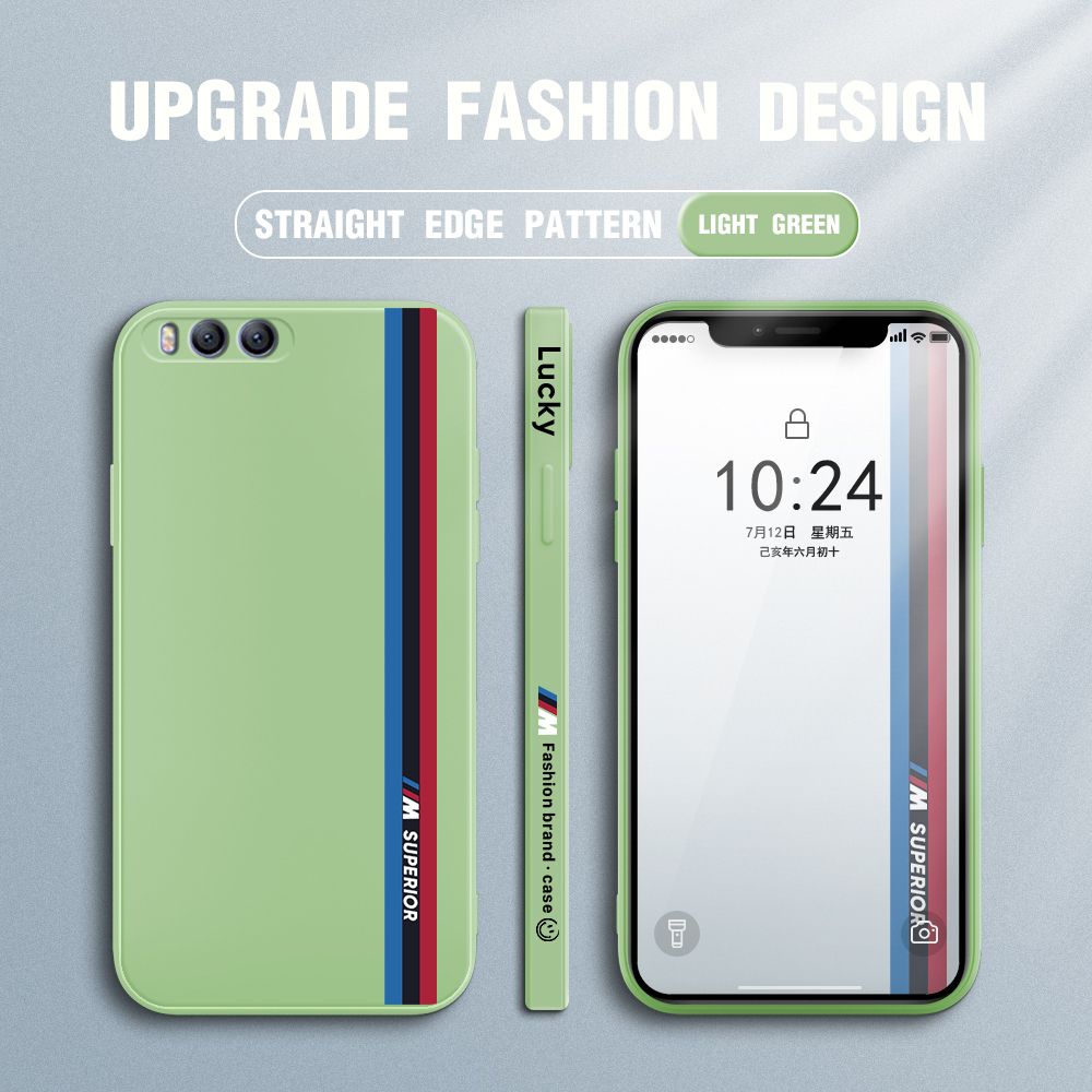 Jizetin for Xiaomi 6 Back Cover Simple Graffiti Track Side Design Liquid Silicone Phone Case Soft Full Camera Protect Phone Cases