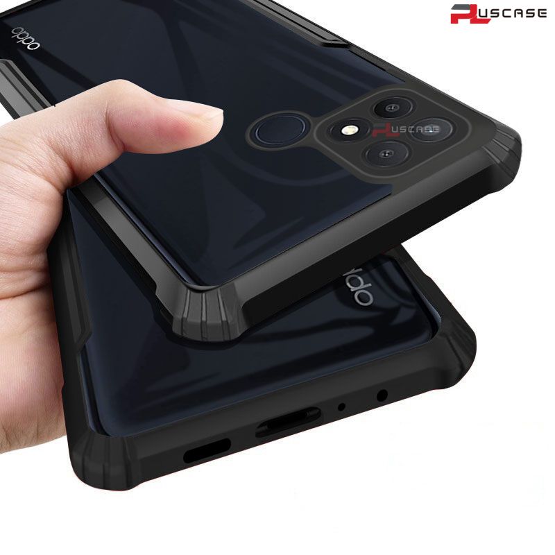 PlusCase for OPPO A15/15s Case Air Cushion Hard Clear Shockproof Back Cover