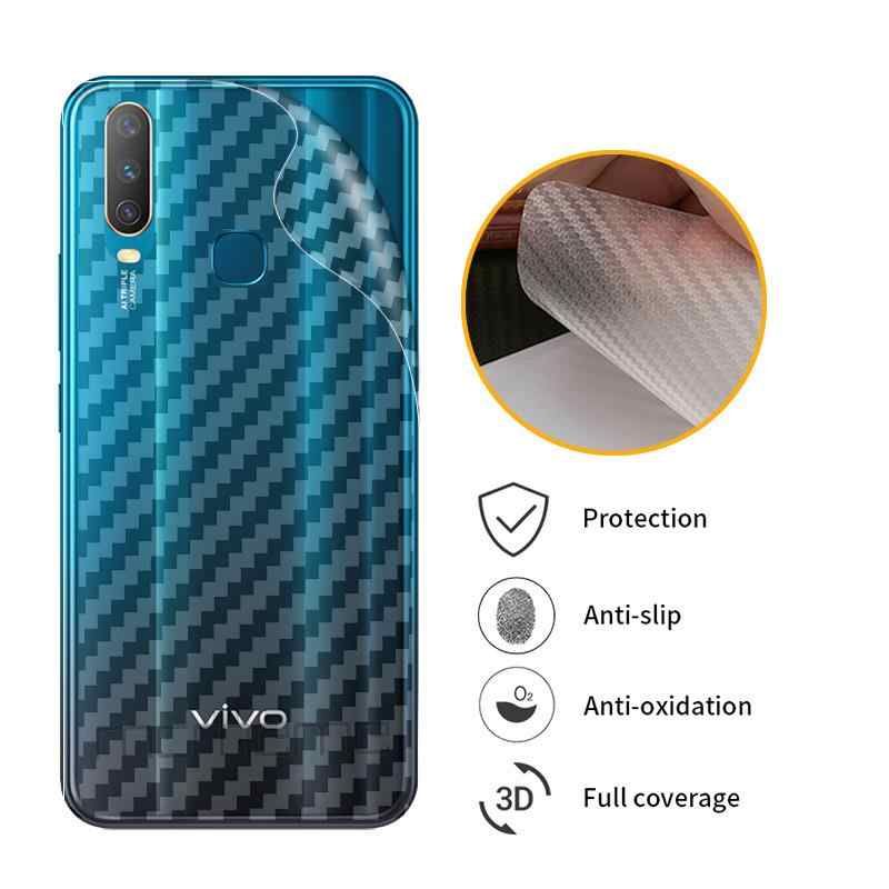 Realme 5 Pro Transparent 3D Carbon Fiber Back Skin Rear Screen Guard Protector Sticker