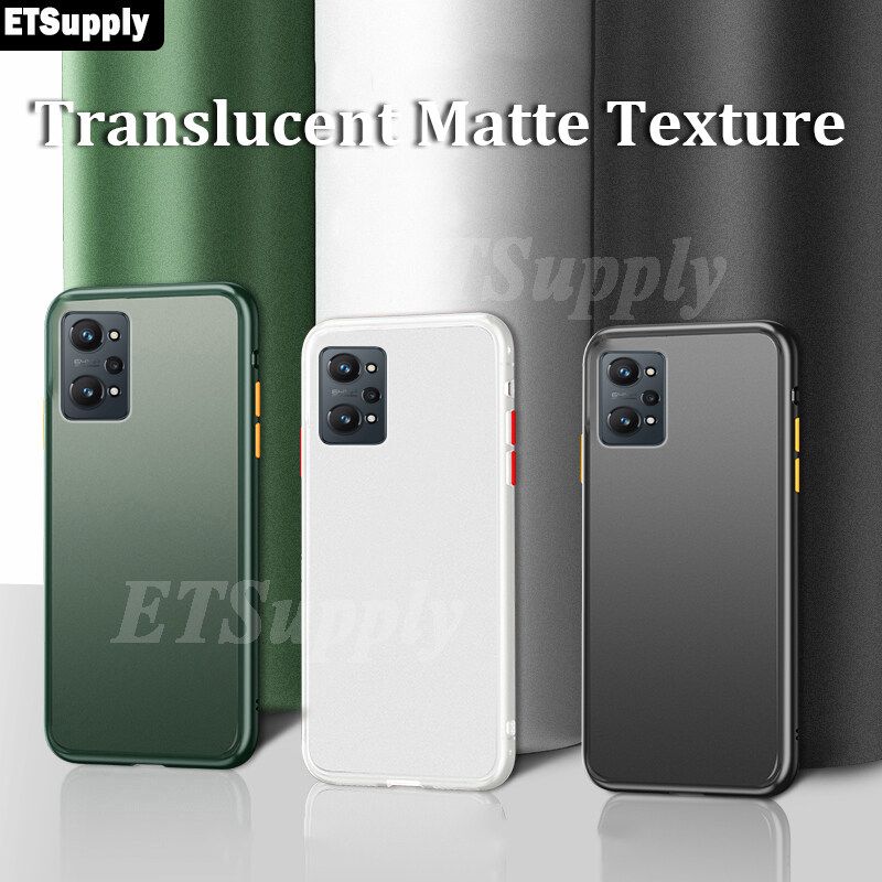 Luxury Shockproof Scrub PC Matte Phone Case for Realme GT2 Pro Transparent Soft Edge Silicone Frame Hard Clear Protecive Back Cover for Realme GT2 Pro Phone Cover