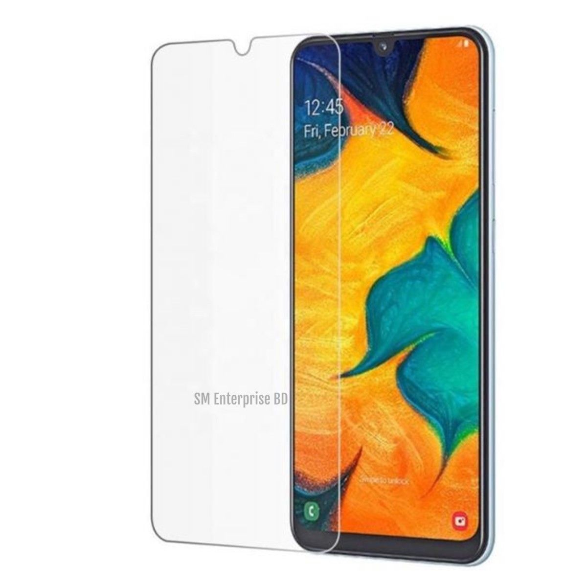 2pcs Glass for Samsung Galaxy M01 Screen Protector 9H full black