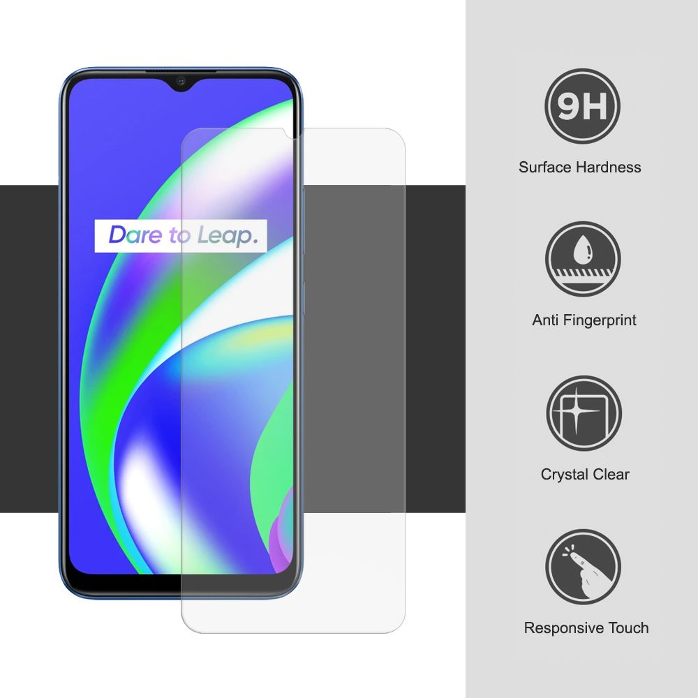 Realme C17 Tempered Glass Screen Protector - 9H Hardness - CLEAR