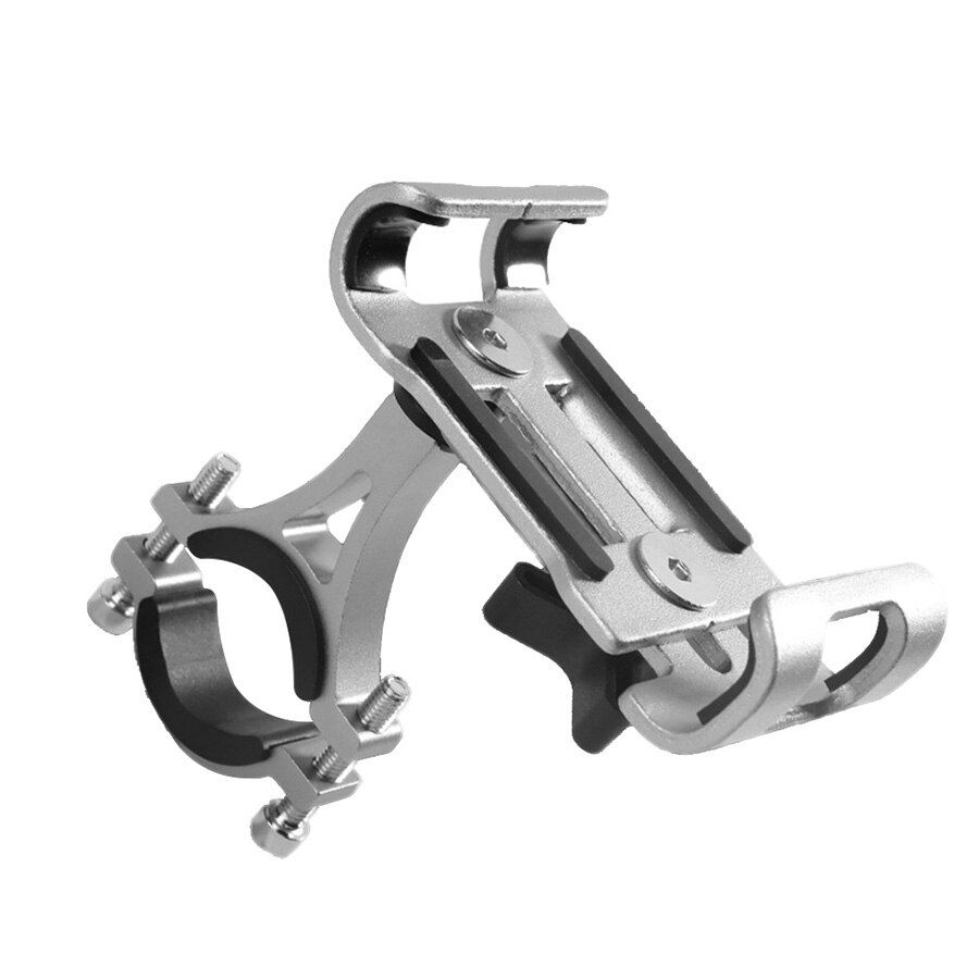 360 Rotating Bicycle Motorcycle Phone Holder Stand Bike Handlebar Clip Alloy Bracket Holder Universal for 4-6.5 inch Smartphone