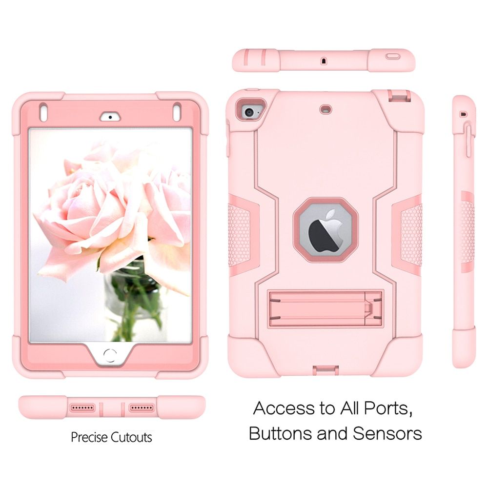 For iPad mini 5 Case 2019 Heavy Duty Hybrid Silicone Stand Rugged Armor Shockproof TPU Hard Case For Apple iPad Mini 4