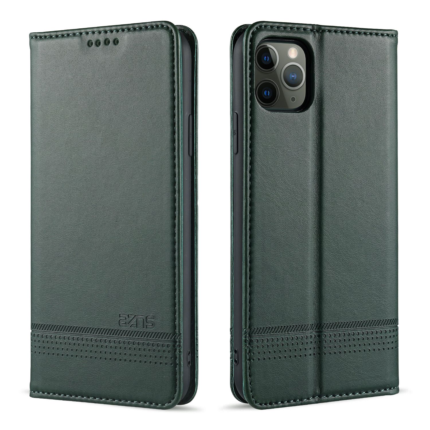 Leather Case for Apple iPhone 11 Pro Max Vintage Flip Wallet Card Slots Magnetic Closure TPU Inner Stand Cover