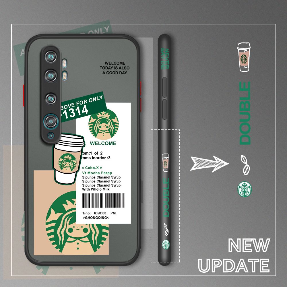 Case For Xiaomi MI Note 10 Note10 Pro Note 10 Lite Casing Cartoon Girls Side Edge Pattern Design Frosted Transparent Shockproof Back Cover Camera Protect Case