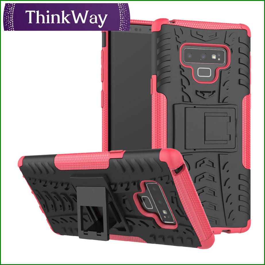 Shockproof Bumper Defender Cover, Kickstand Hybrid Desk Stand Back Case Cover For Samsung A20E/A10E & Samsung A80/A90
