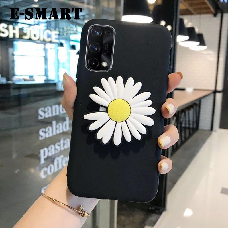Phone Case Realme 7 Pro Soft Back Cover +Daisy Flowers Folding Realme7 Pro case