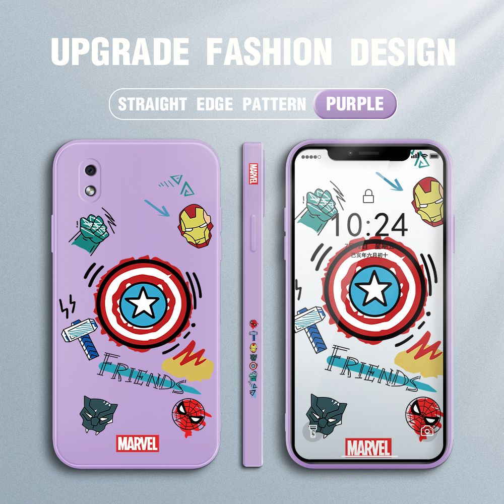 Jizetin for Samsung Galaxy A01 Core Back Cover Hero Props Side Design Liquid Silicone Phone Case Soft Full Camera Protect Phone Cases