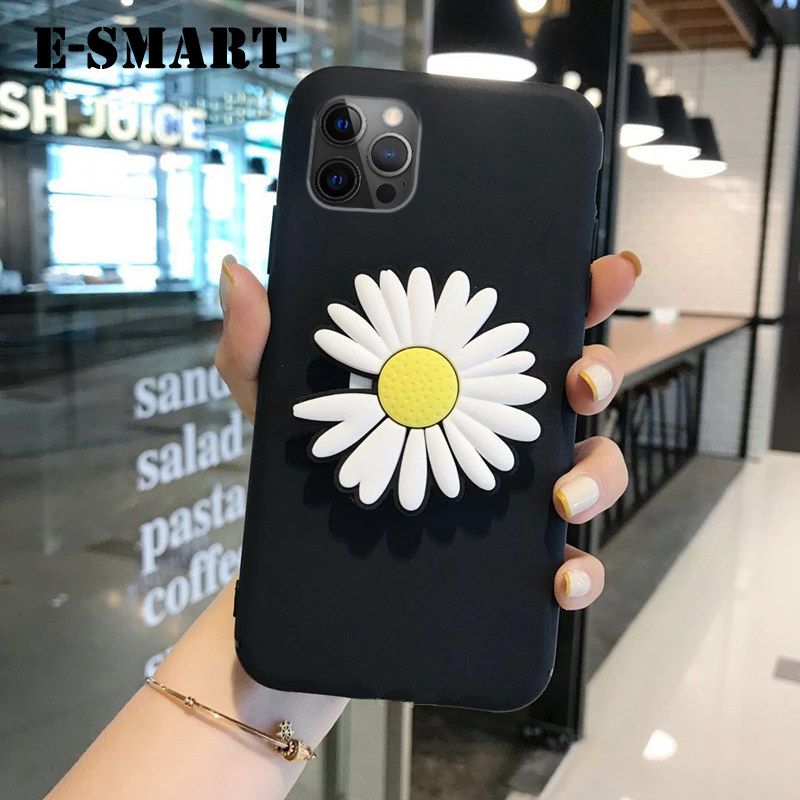 For iPhone13 Mini Soft Case +Daisy Flowers Folding iPhone13 Mini Back Cover