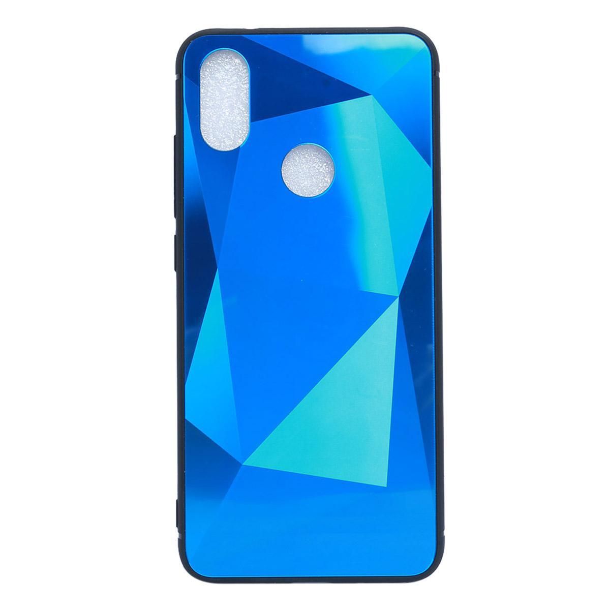 Diamond Mirror Glass Case For Mi A2/6X -Blue