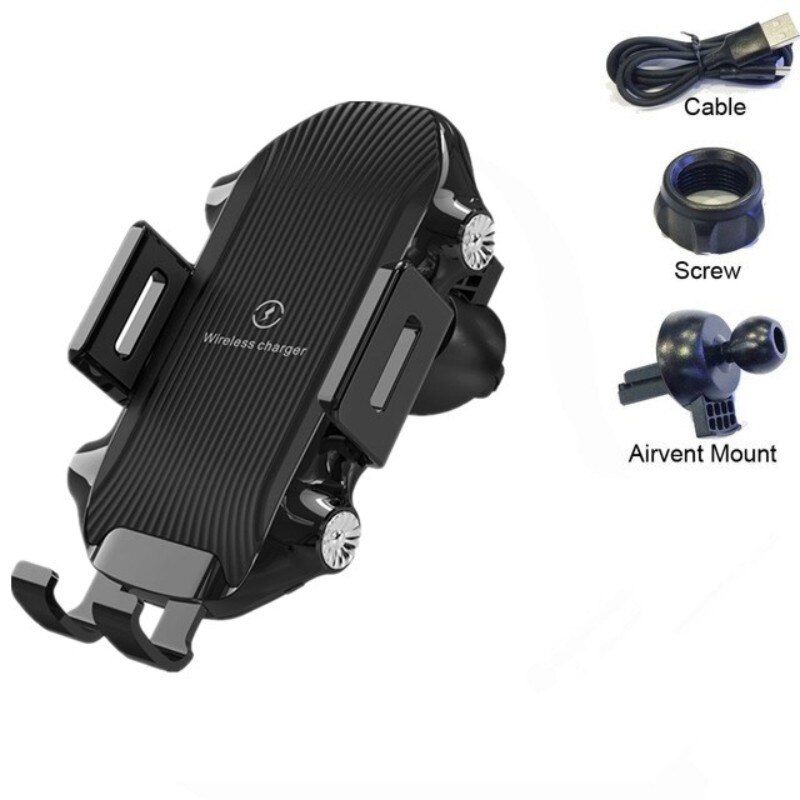 Qi Car Wireless Charger Mobile Cell Phone Mount Stand Air Vent USB Charging Car Phone Holder For iPhone 13 12 X 8 Samsung