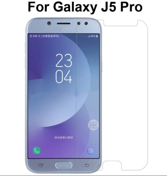3Pcs Glass For Samsung Galaxy J5 Pro Screen Protector Full Water Color Transparent Tempered Glass