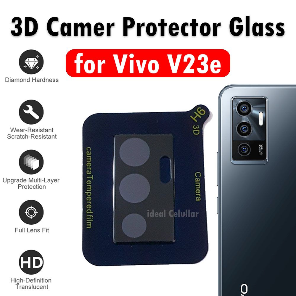 for Vivo V23e 9H Hardness Curved 3D Camera Lens Protector Scratch Resistant Real Tempered Glass
