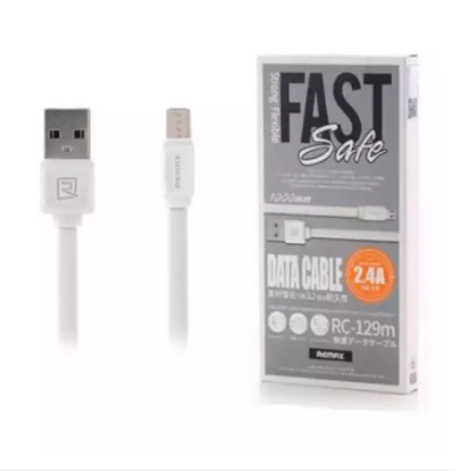 Remax RC-129m Micro USB Fast Charging Cable (Type-B)-White