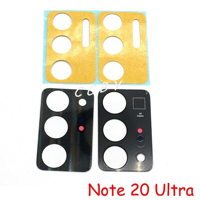 50pcs Rear Back Camera Glass Lens Cover For Galaxy 20 Ultra With Ahesive Sticker Replacement Parts