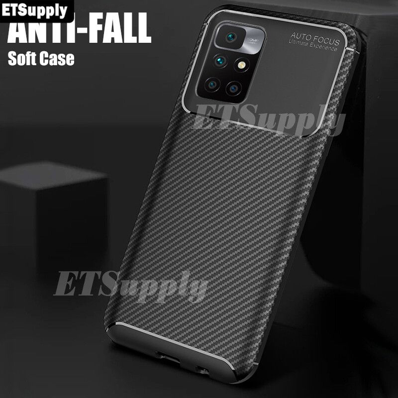 For  Redmi Note11 Shockproof Soft Carbon Fiber Design Heat Dissipation All Inclusive Ultra-thin Soft Case for Redmi Note 11 Drawing Process Soft Phone Cover