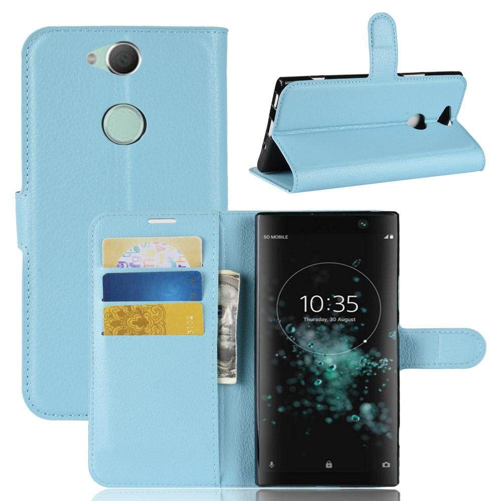 PU Leather Cover For Sony Xperia XA2 Plus Case Flip Magnetic Closure Stand Wallet Phone Casing