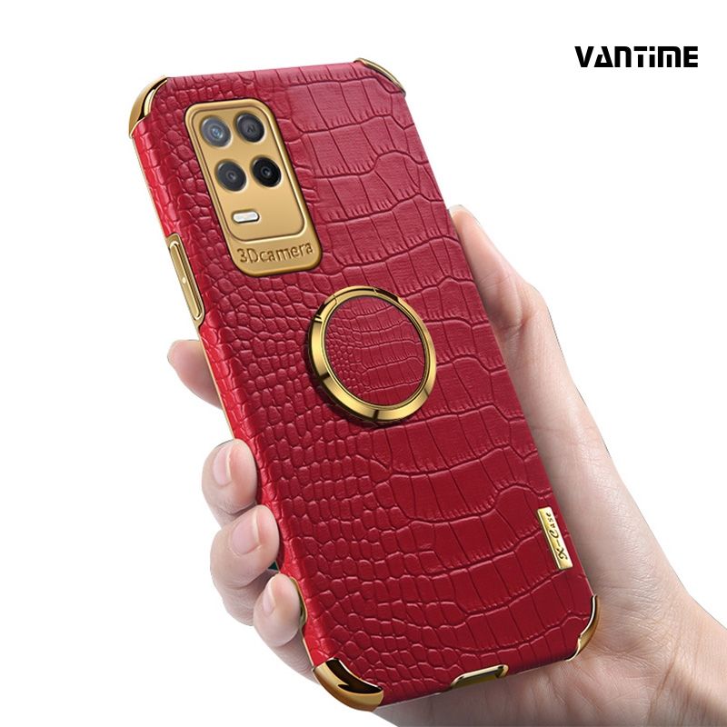 Vantime for Realme 8 Pro / Realme 8 4G Case Soft Silicone Slim Matte Metal Ring Cover