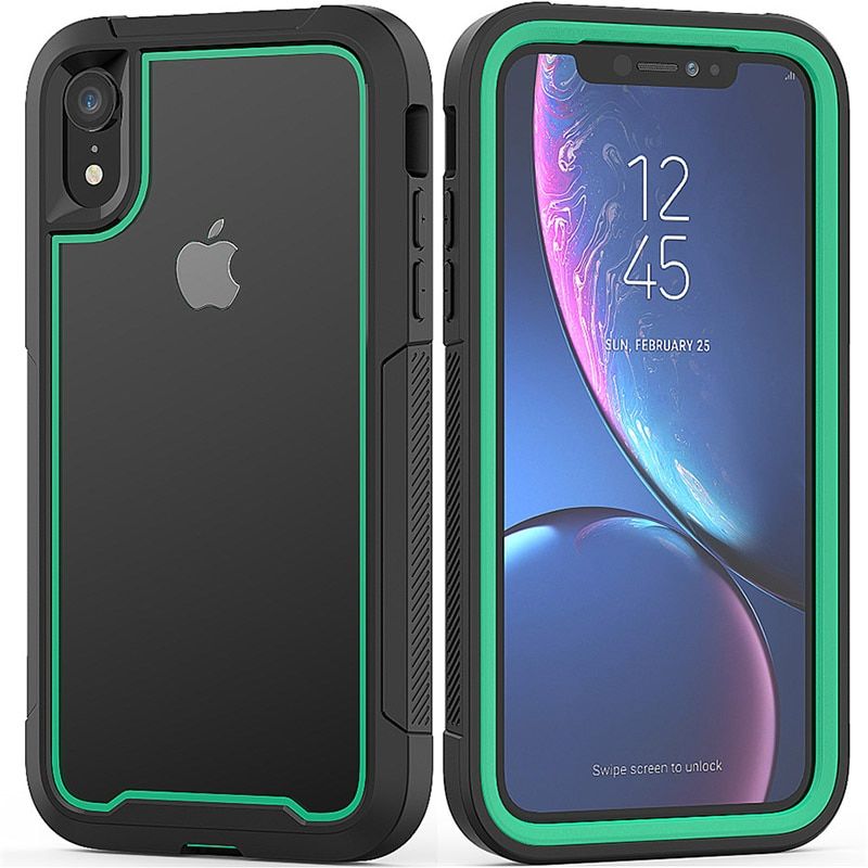 Military Shock Absorption Case For iPhone 13 12 11 X XR XS Max Transparent Ultra-Thin PC+TPU Protective Case For iPhone 7 8 Plus
