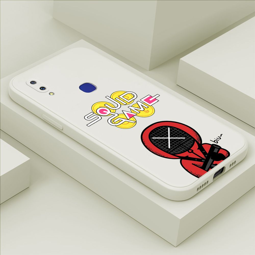 ZeroQiQi for Vivo V11i Case Fashion Cartoon Electric Baton Judge Role Phone CoverSquare Liquid Silicone Trend Phone Case