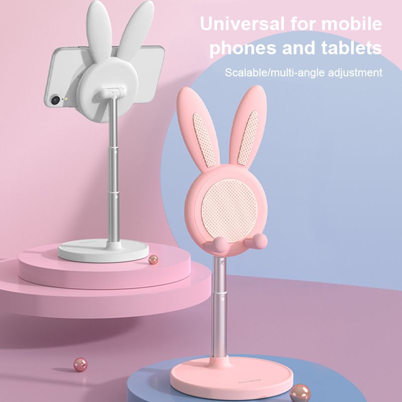 Phone Accessories Phone Holder Stand Rabbit lazy phone stand desktop adjustable lifting stand Metal Material For Phone Ipad Huawei Stand