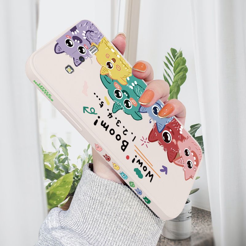 AMORVOR for Samsung Galaxy J7 Core/J7 2015 Back Cover Cute Cartoon Monsters Side design Soft Case Liquid Silicone Phone Cases
