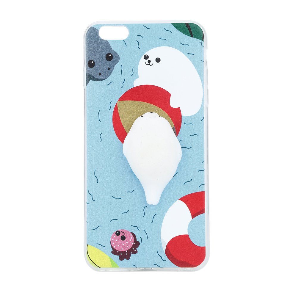 Sil Kneading Decompression Cartoon Pattern Phone Cover for iPhone 7 Plus