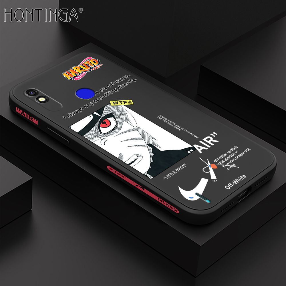 Hontinga for Tecno Spark 4 Lite Back Cover New Anime Naruto Side Design Case Square Edge Liquid Silicone Phone Case