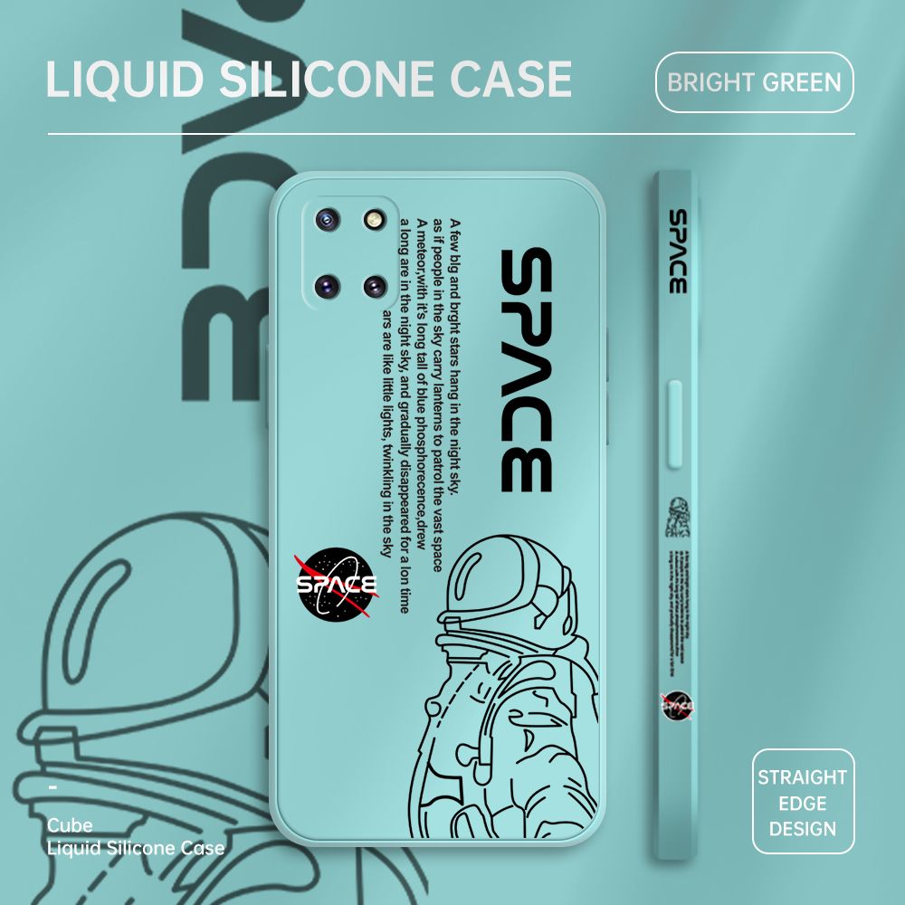 ZeroQiQi for Samsung M60S Case Planet Astronaut Phone Cover Soft Full Lens Protection Casing Ultra Thin Soft Liquid Silicone Phone Cases