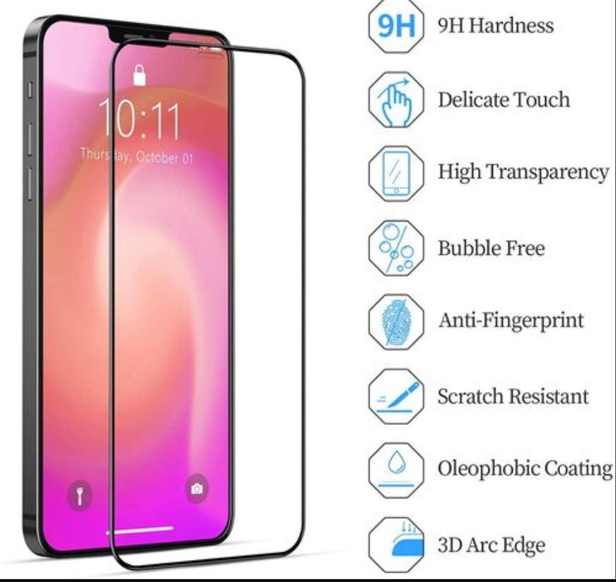 Iphone প্রিমিয়াম টেম্পার গ্লাস-12 pro max/12 pro / 12 / 12 mini