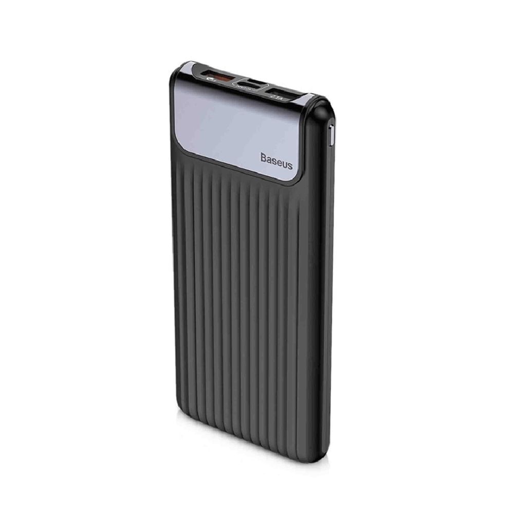 Baseus Thin Digital 10000mAh Power Bank QC 3.0 Dual USB - Black