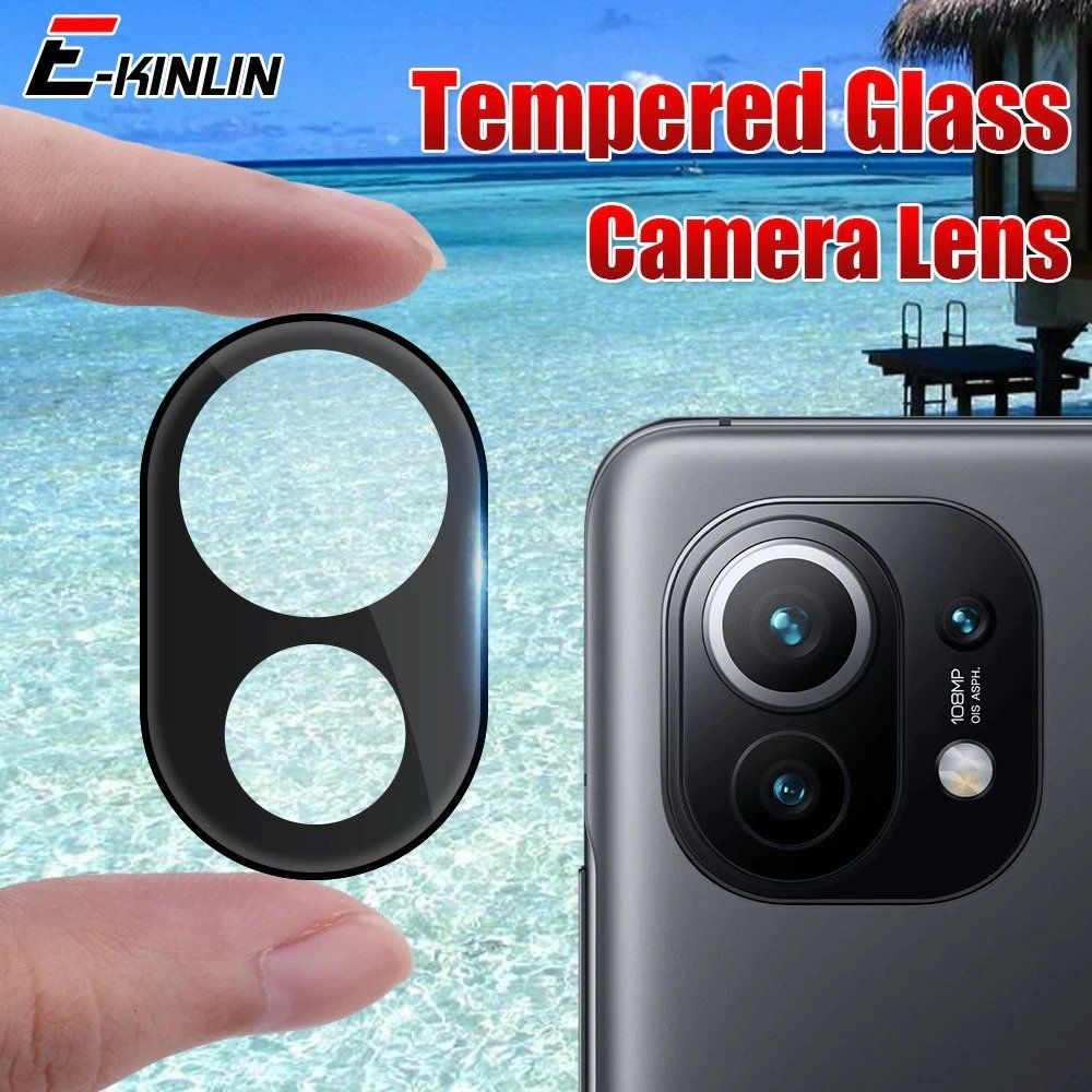 For Xiaomi Mi 11 Lens Shield Latest Generation Curvy Border Glass Membrane HD Tempered Glass Camera Full Lens Protector