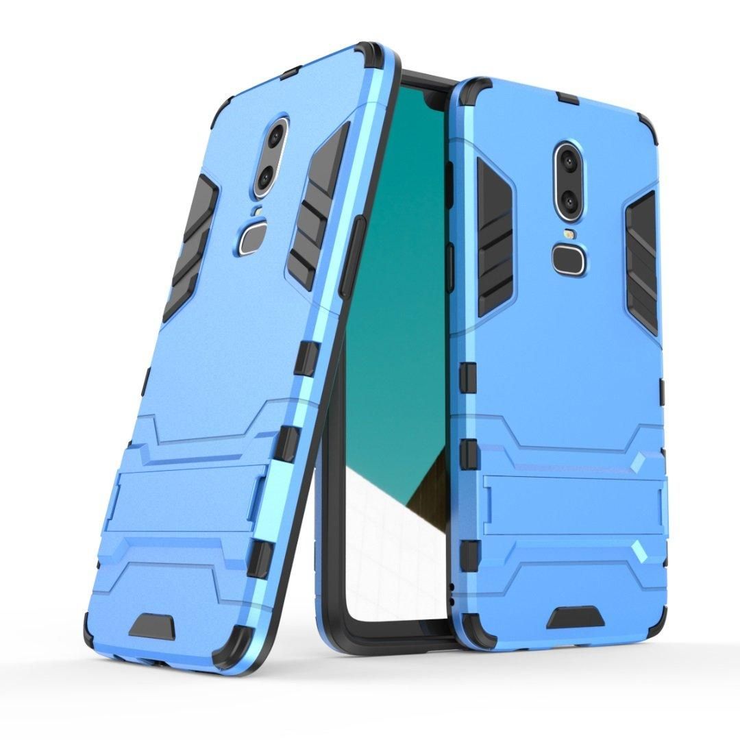 One Plus 6 Armor Shockproof Phone Back Cover - Blue