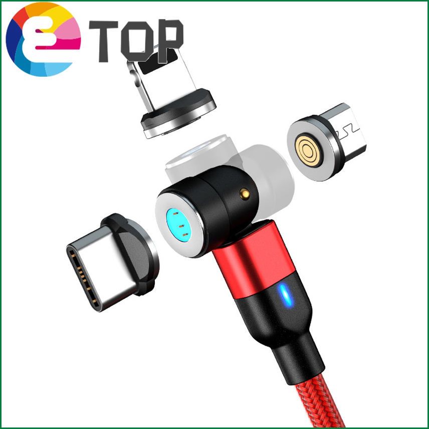 3A 540° Rotation Magnetic Cable Mobile Phone Charging Cables Micro USB Cable USB Type-C Charger For iPhone 12