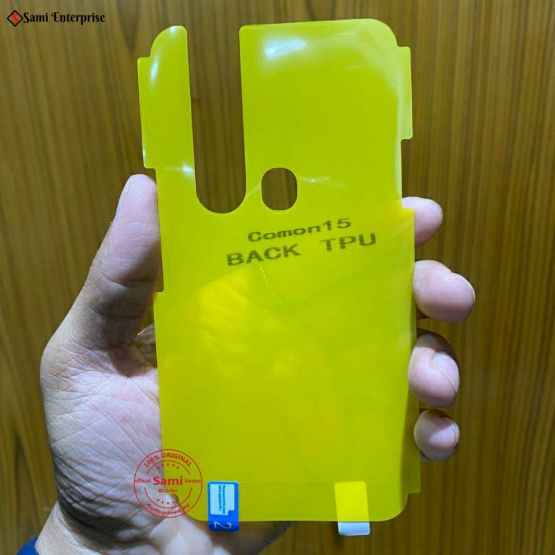 For Tecno Camon 15 Pro Transparent back protector clear poly