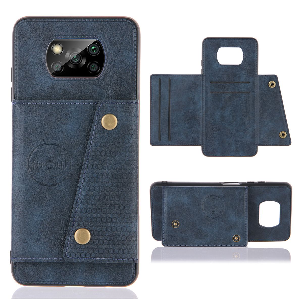 For OPPO Ace2 Leather Case Multiple Folio Flip Wallet Back Case Cover Shell, Can work with Magnetic Car Mount casing