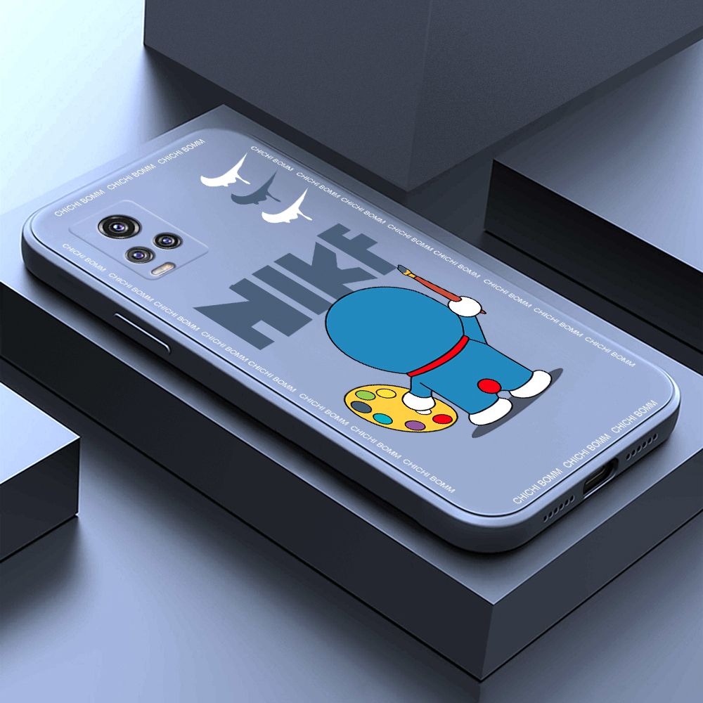 Hontinga for Vivo V20 Pro Case Fashion Cat Phone Case Phone Case Soft Square Edge Silicone Cases Full Lens Cover Shockproof Protection Cover