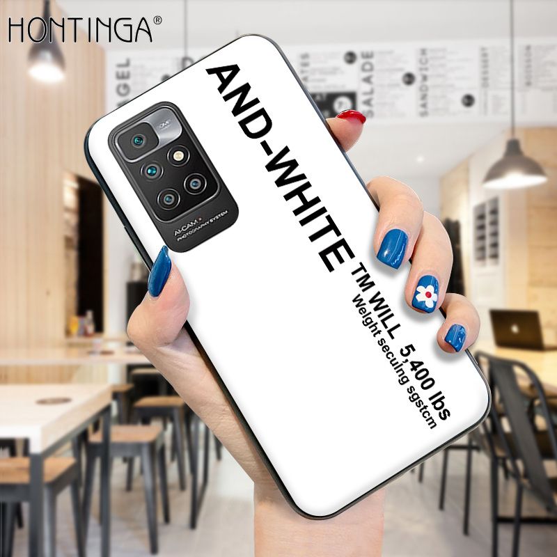 Hontinga for Xiaomi Redmi 10 Case Simple Generous Clean Color Girls Boys Cases Shockproof Soft Silicone TPU Phone Cover