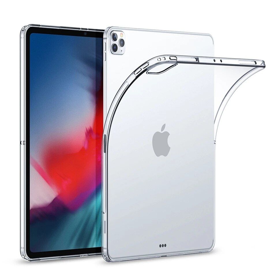 Shockproof Silicone Case For Apple iPad Pro 11 12.9 2018 2020 2021 Flexible Bumper Clear Transparent Funda Back Cover