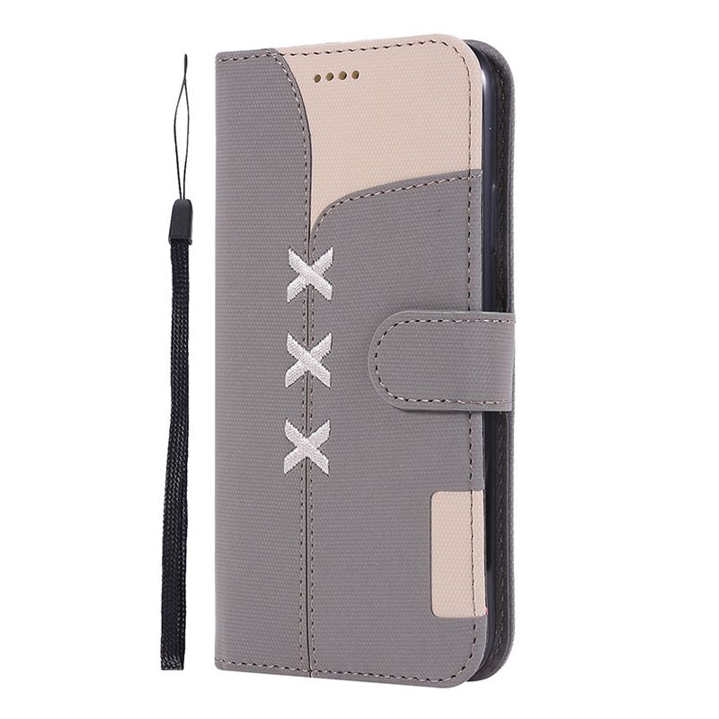 Colorblock Flip Wallet Phone Case for iPhone 11 Pro Flip Cover Case for iPhone