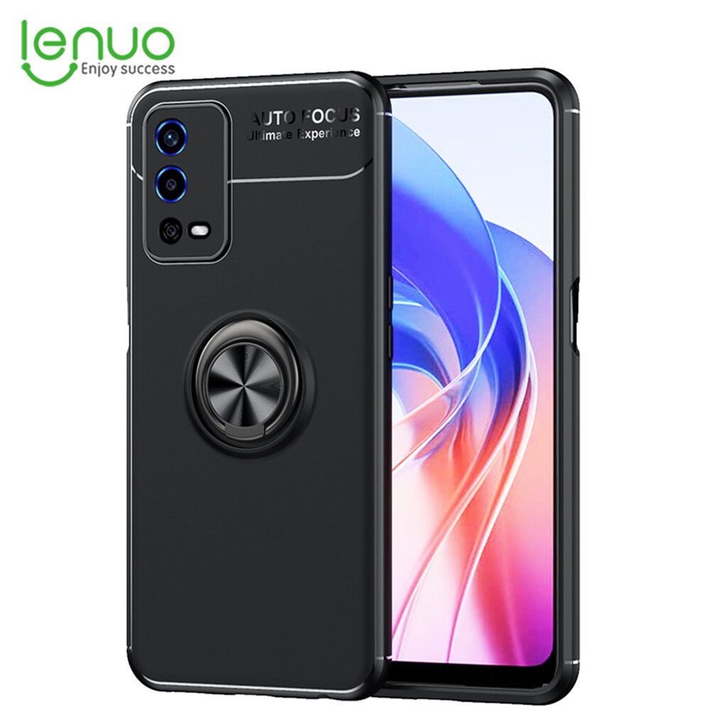 Lenuo for Oppo A55 4G Ring Stand TPU Soft Case