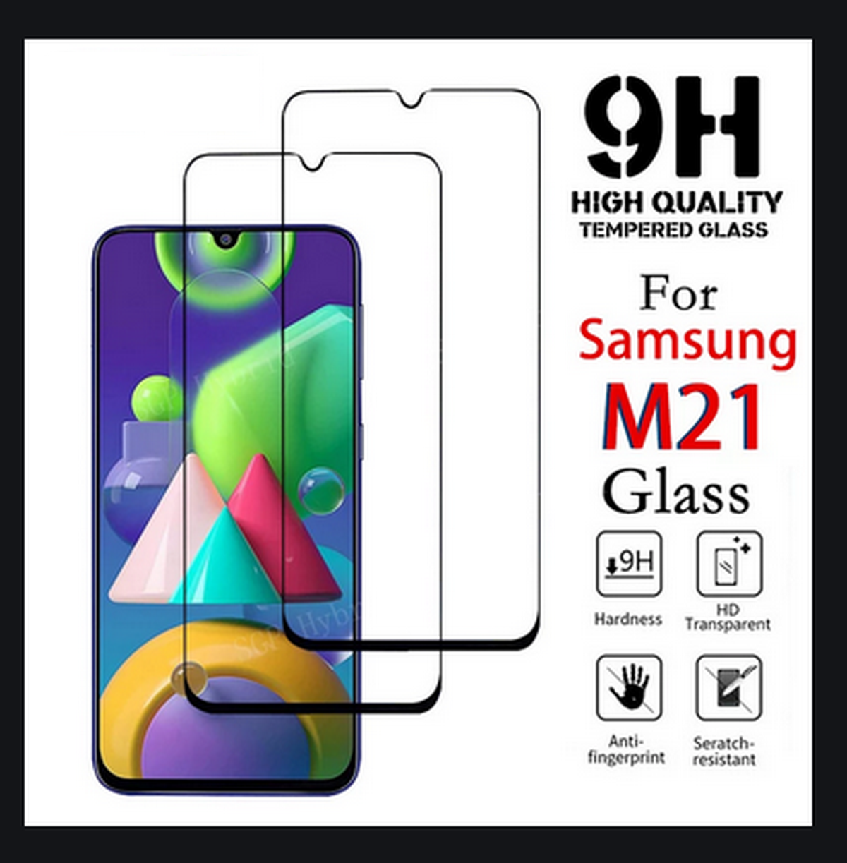 Samsung Galaxy M21 FULL HD Transparent 9H Screen Protector 9D Tempered Glass