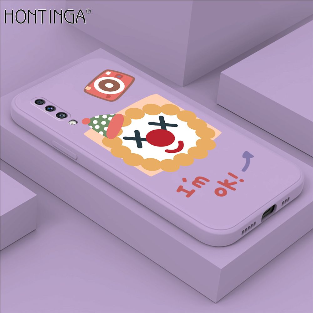 Hontinga for Samsung A70 Case New Cartoon Joker Phone Case Phone Case Soft Square Edge Silicone Cases Full Lens Cover Shockproof Protection Cover
