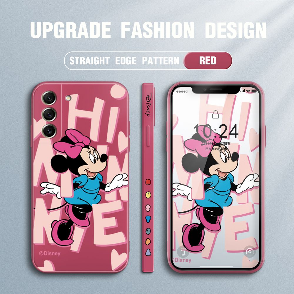 UCUC for Samsung Galaxy S21 FE 5G Back Cover Cute Cartoon Characters Ultra Thin Soft Luxury Square Multicolor Liquid Silicone Phone Case