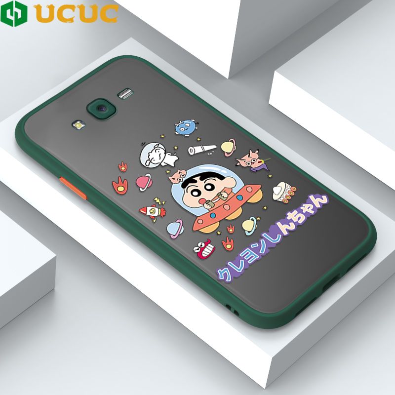 UCUC for Samsung Galaxy J5 2015 J5008 J5009 Back Cover Spaceship Shinchan Frosted Transparent Hard Phone Case Thin Shockproof Full Cover Camera Protect Case