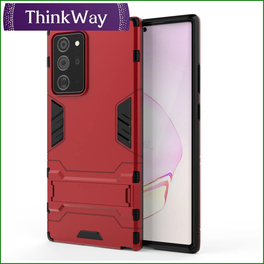 Phone Case Luxury Iron Man Stand Cover Hard Armor and Soft Silicone TPU Frame Casing For Samsung A2 Core & Samsung A20E