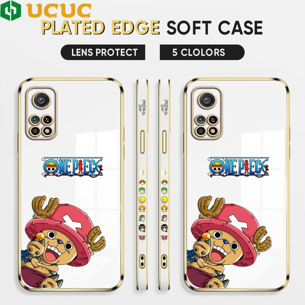 UCUC for Xiaomi 10T Pro Case Creative Cartoon Chopper Luxury 6D Plating Soft Casing Silicone Ultra Thin Phone Cover