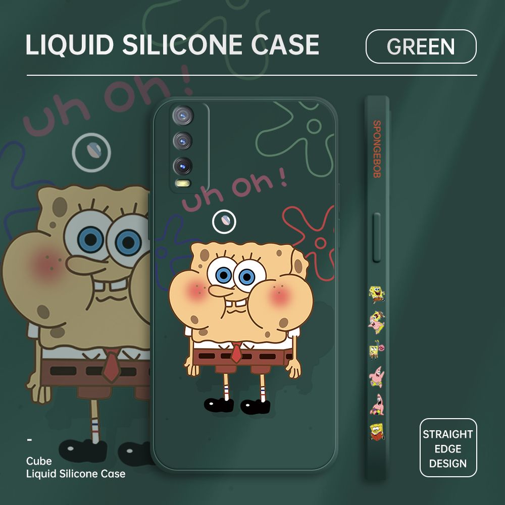 ZeroQiQi for Vivo Y20 2021 Case Cartoon Anime Side Printing Cases Soft Liquid Silicone Phone Cover